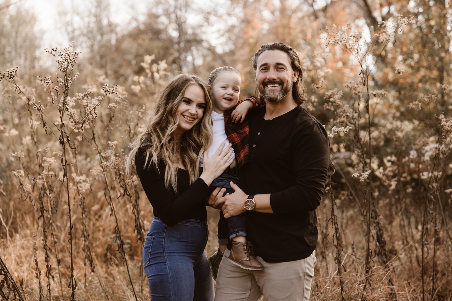 family Owner Joey Locker with wife and child