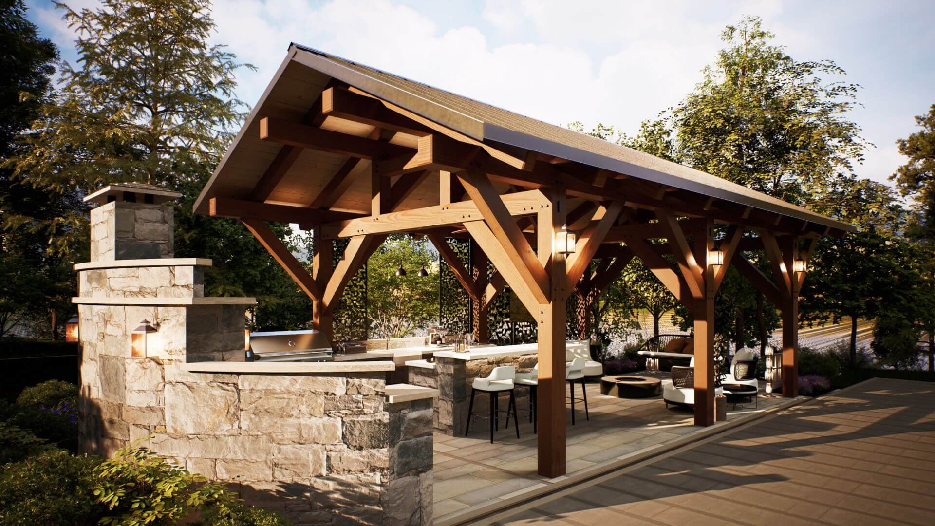 Pavilion upgrade options at lockers southern view